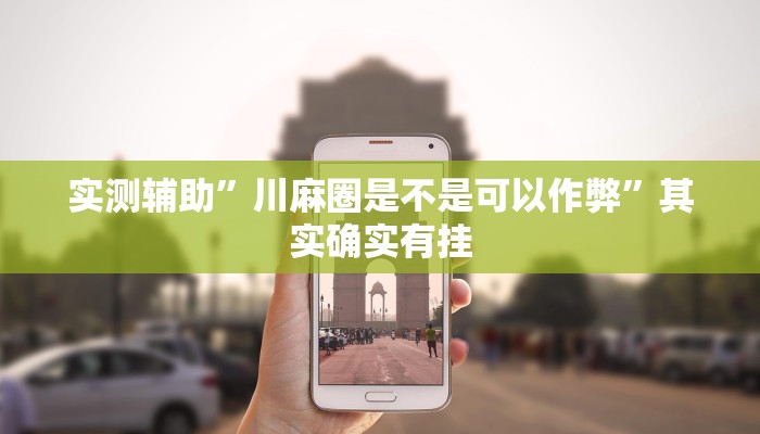 实测辅助”川麻圈是不是可以作弊”其实确实有挂