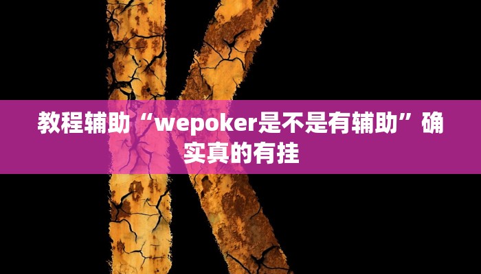教程辅助“wepoker是不是有辅助”确实真的有挂