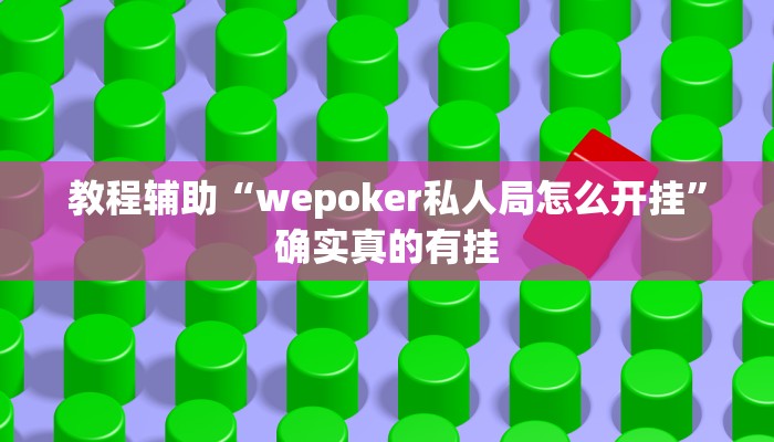 教程辅助“wepoekr透视辅助软件”确实真的有挂