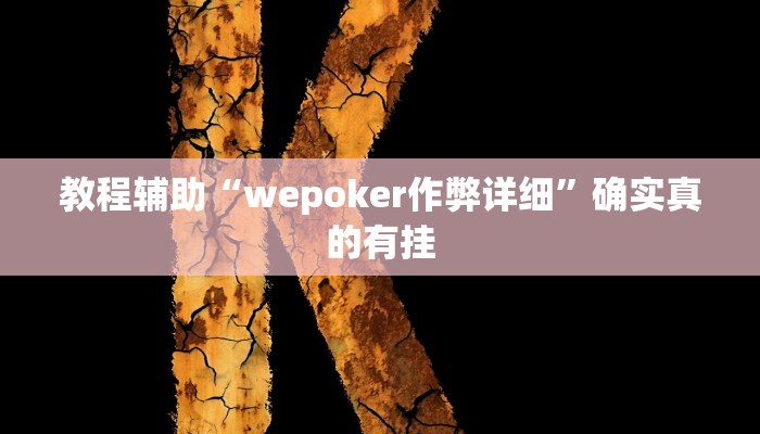 实测辅助”德州局wepoker挂透视软件”(详细开挂教程)