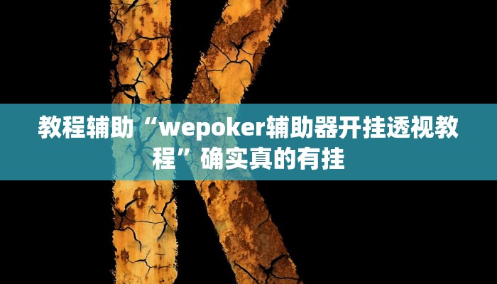 教程辅助“wepoker辅助器开挂透视教程”确实真的有挂