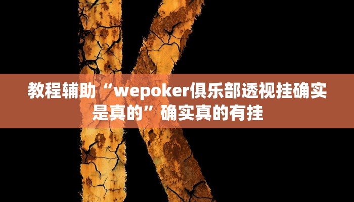实测辅助”wepoker俱乐部作弊挂”(详细开挂教程)