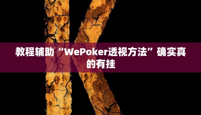 教程辅助“hhpoker德扑圈到底是否可以作弊”(原来确实是有挂)