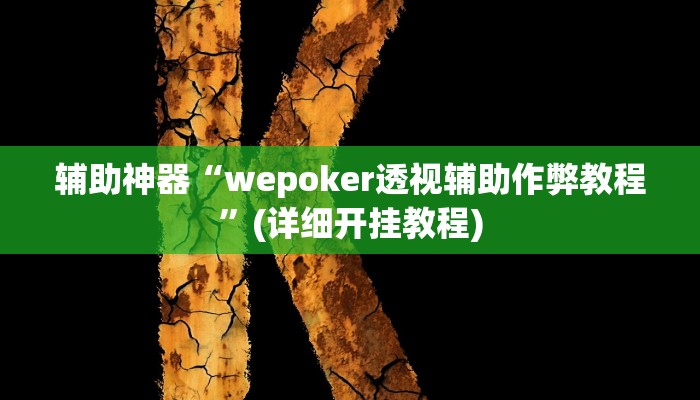 教程辅助“德州局wepoker作弊开挂”确实真的有挂