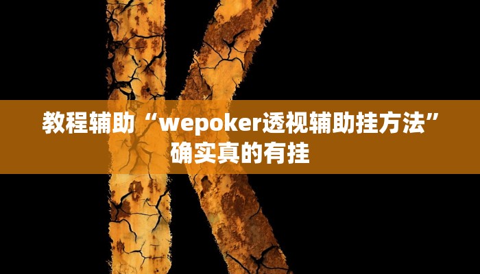 实测辅助”wepoker透视挂真的么”(详细开挂教程)