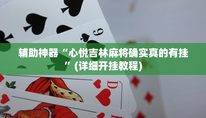 教程辅助“微乐麻将自建房输赢规律”确实真的有挂
