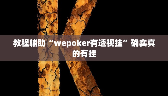 教程辅助“wepoker有透视挂”确实真的有挂
