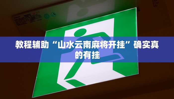 教程辅助“山水云南麻将开挂”确实真的有挂