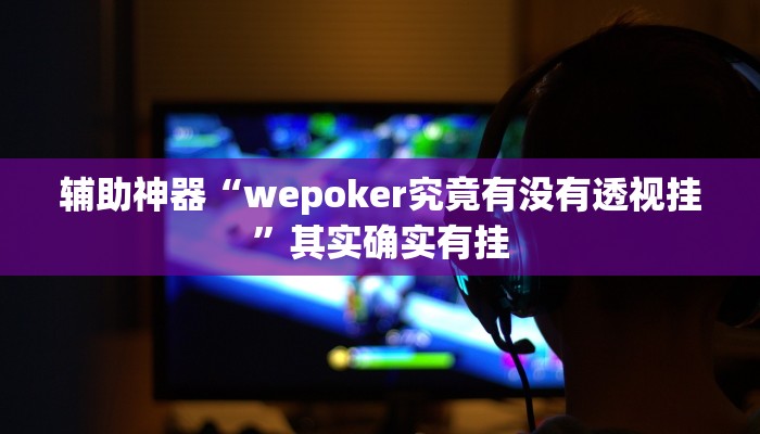辅助神器“wepoker究竟有没有透视挂”其实确实有挂