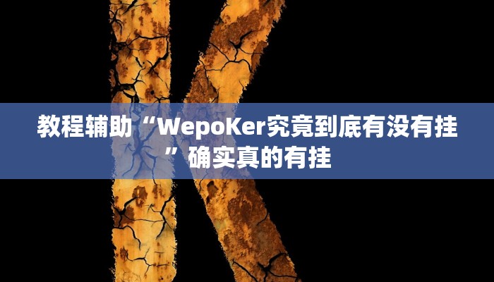教程辅助“WepoKer究竟到底有没有挂”确实真的有挂