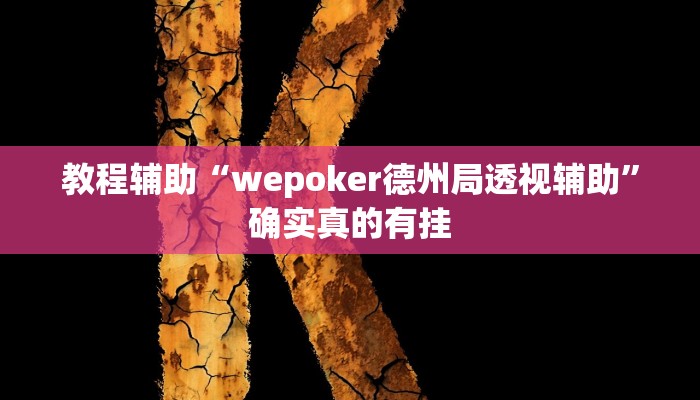 教程辅助“wepoker德州局透视辅助”确实真的有挂