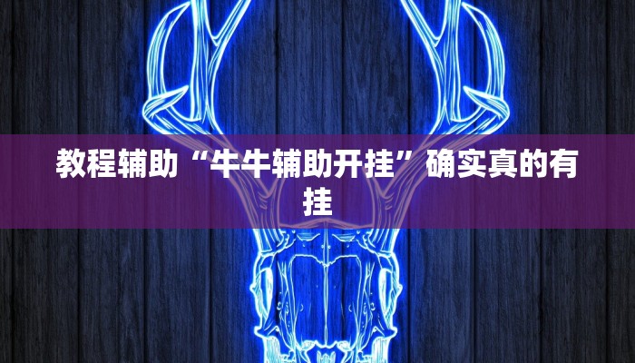 教程辅助“牛牛辅助开挂”确实真的有挂