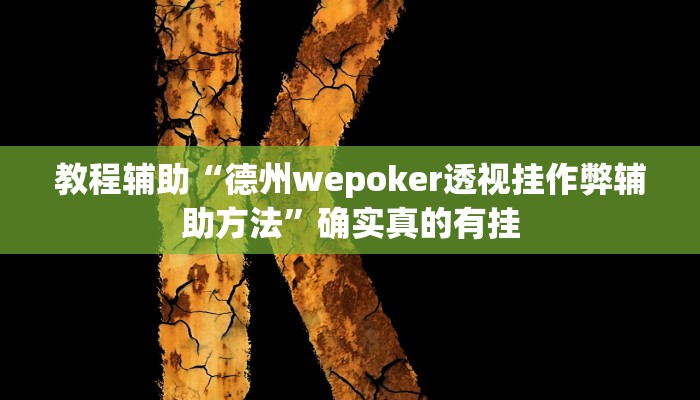 教程辅助“德州wepoker透视挂作弊辅助方法”确实真的有挂