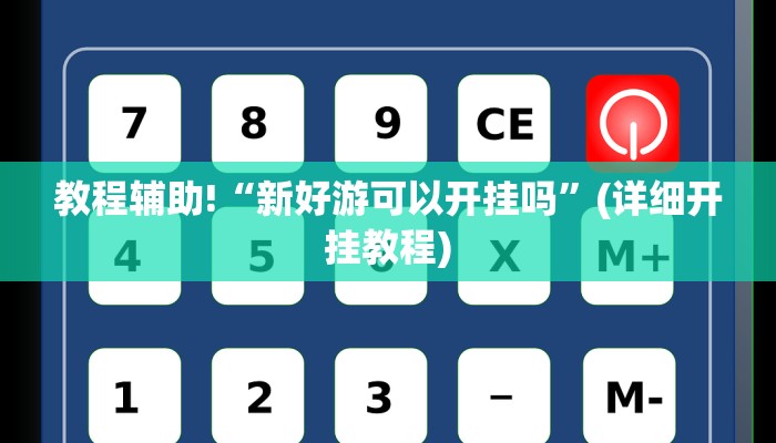 教程辅助!“新好游可以开挂吗”(详细开挂教程)
