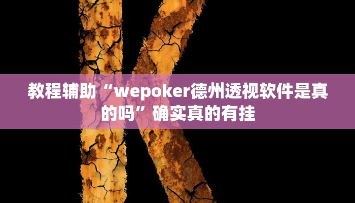 教程辅助“wepoker德州透视软件是真的吗”确实真的有挂