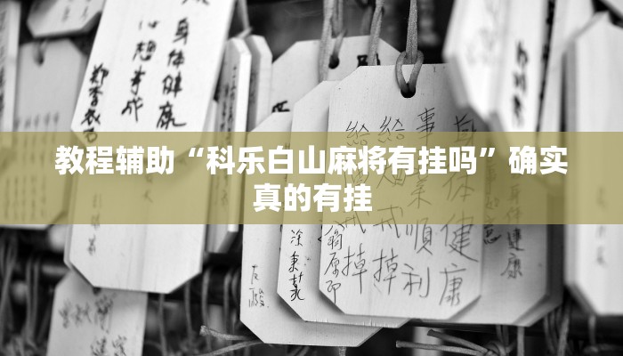教程辅助“科乐白山麻将有挂吗”确实真的有挂