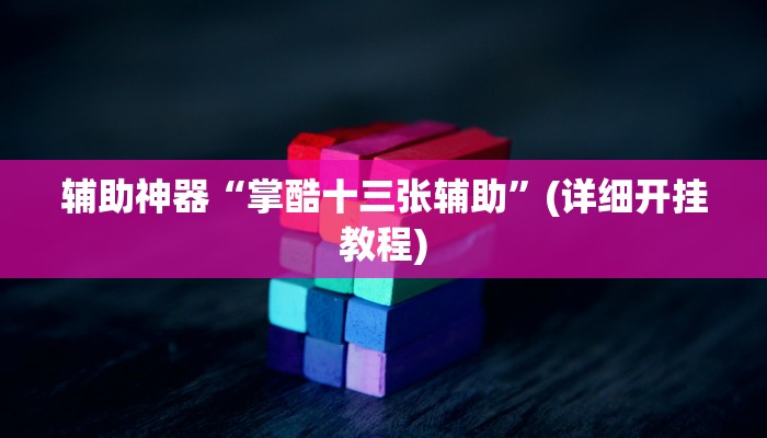 辅助神器“掌酷十三张辅助”(详细开挂教程)