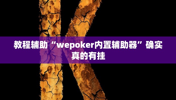 教程辅助“wepoker内置辅助器”确实真的有挂