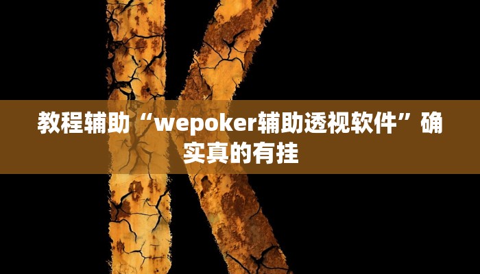 教程辅助“wepoker辅助透视软件”确实真的有挂