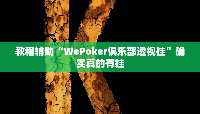 教程辅助“WePoker俱乐部透视挂”确实真的有挂