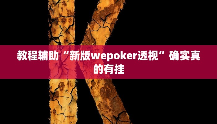 教程辅助“德扑圈HHpoker有透视”确实真的有挂