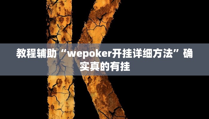 教程辅助“wepoker开挂详细方法”确实真的有挂