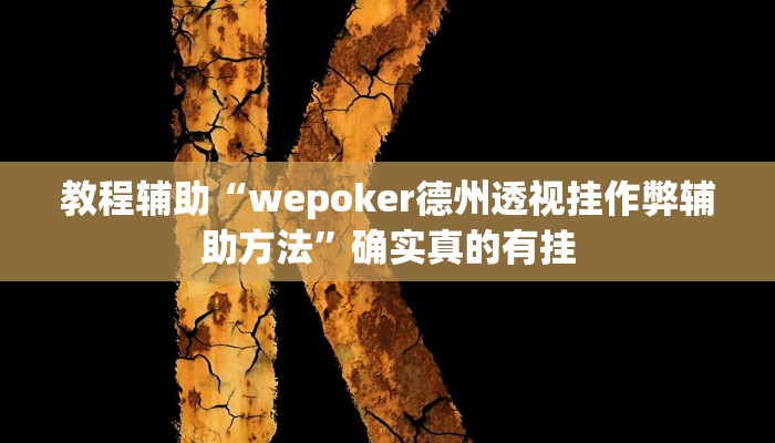 教程辅助“wepoker德州透视挂作弊辅助方法”确实真的有挂