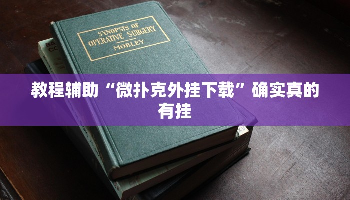教程辅助“微扑克外挂下载”确实真的有挂