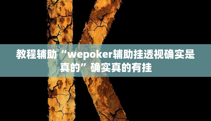 教程辅助“wepoker辅助挂透视确实是真的”确实真的有挂