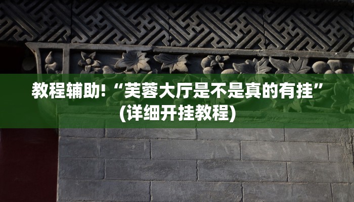 教程辅助!“芙蓉大厅是不是真的有挂”(详细开挂教程)