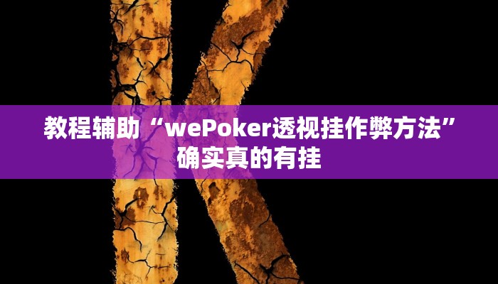 教程辅助“wePoker透视挂作弊方法”确实真的有挂