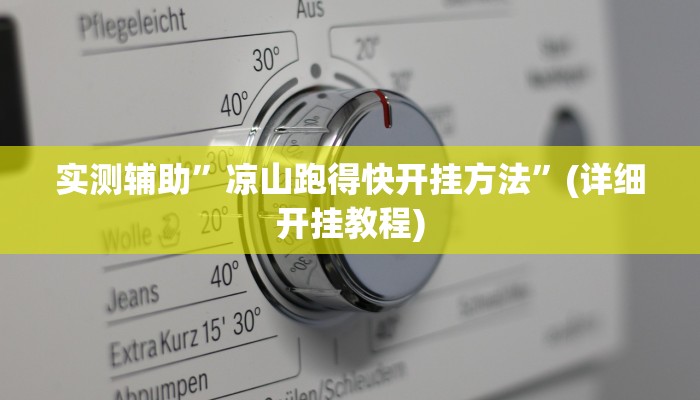 实测辅助”凉山跑得快开挂方法”(详细开挂教程)