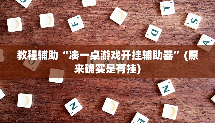 教程辅助“凑一桌游戏开挂辅助器”(原来确实是有挂)