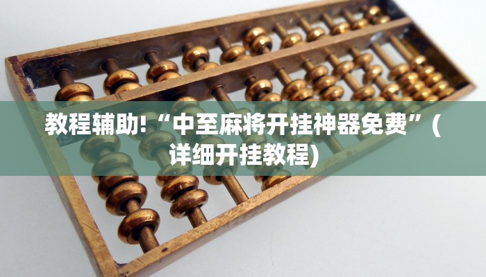 教程辅助!“中至麻将开挂神器免费”(详细开挂教程)