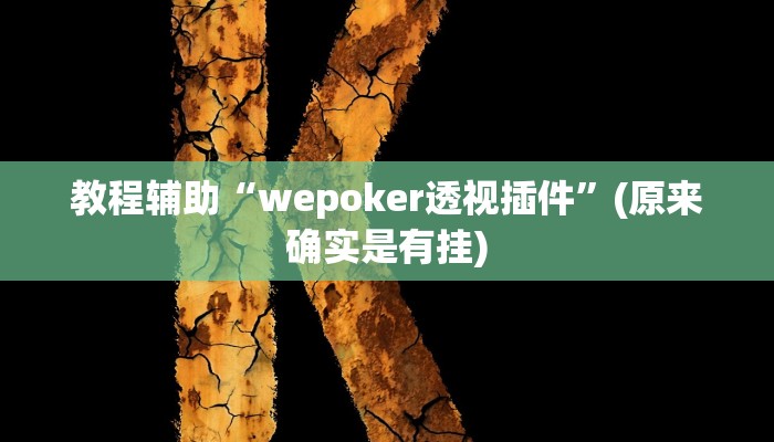 教程辅助“广西八一字牌辅助开挂”(原来确实是有挂)