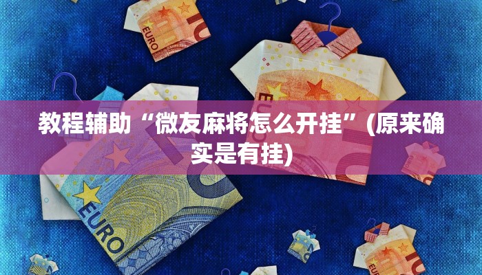 教程辅助“陕西微乐麻将开挂神器”(原来确实是有挂)