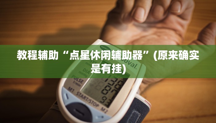 教程辅助“点星休闲辅助器”(原来确实是有挂)