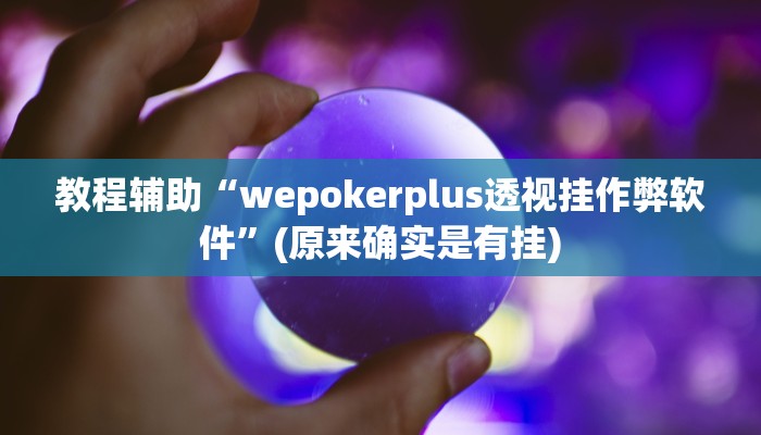 教程辅助“wepokerplus透视挂作弊软件”(原来确实是有挂)