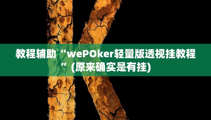 教程辅助“微乐捉老麻子有没有挂”(原来确实是有挂)