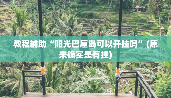 教程辅助“阳光巴厘岛可以开挂吗”(原来确实是有挂)