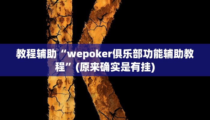 教程辅助!“皇豪互众透视挂是真的吗”(详细开挂教程)