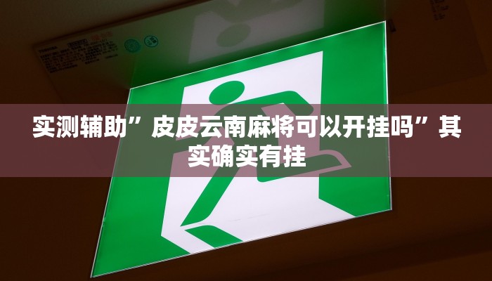 教程辅助“4人麻将开挂神器软件下载”(原来确实是有挂)