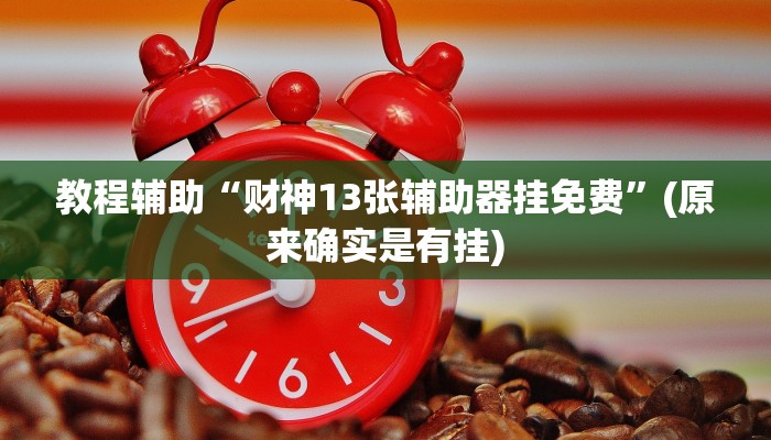 教程辅助“财神13张辅助器挂免费”(原来确实是有挂)