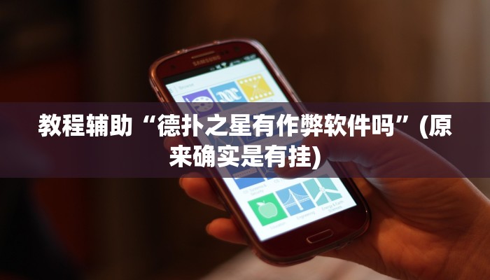 教程辅助“德扑之星有作弊软件吗”(原来确实是有挂)