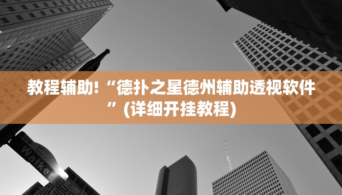 教程辅助!“德扑之星德州辅助透视软件”(详细开挂教程)