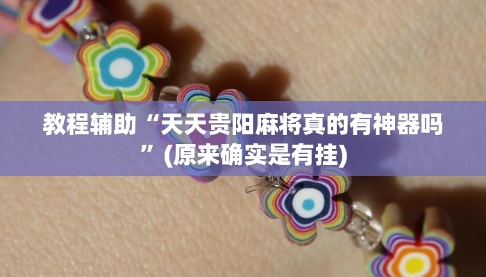 教程辅助“天天贵阳麻将真的有神器吗”(原来确实是有挂)