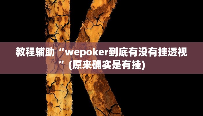 教程辅助“新人海有透视挂”(原来确实是有挂)