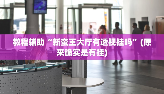 教程辅助“新蛮王大厅有透视挂吗”(原来确实是有挂)