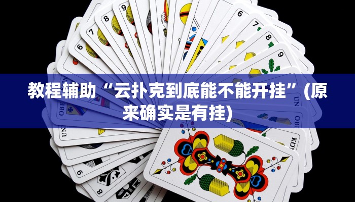 教程辅助“云扑克到底能不能开挂”(原来确实是有挂)