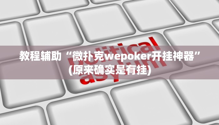 教程辅助“微扑克wepoker开挂神器”(原来确实是有挂)